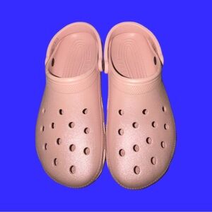 🩷PRETTY IN PINK🩷 Women’s 9 Men’s 7 CROCS Shimmering Pink Never Worn EXCELLENT!